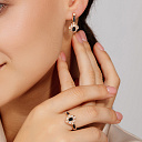 Серьги с английским замком из красного золота с бриллиантами