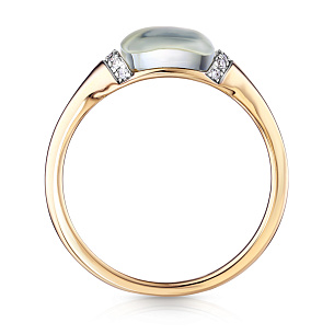 Кольцо из желтого золота с бриллиантом