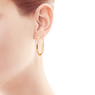 Серьги-кольца Конго из золота