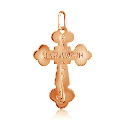 Крест из комбинированного золота