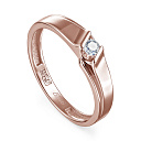 Кольцо из красного золота с бриллиантом