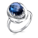 Кольцо из белого золота с бриллиантами, топазом