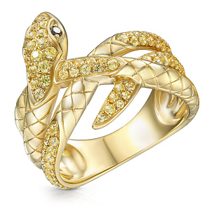 Золотое кольцо с сапфиром