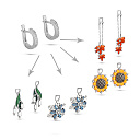 Подвеска из серебра с фианитами