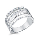 Кольцо из белого золота с бриллиантами