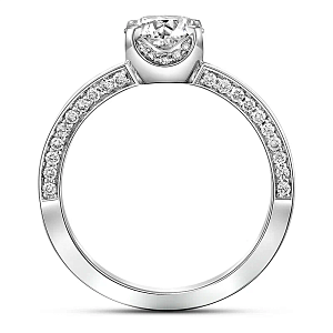 Кольцо из белого золота с бриллиантами