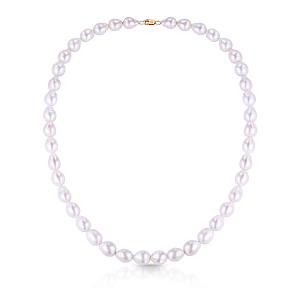 Бусы из красного золота с жемчугом