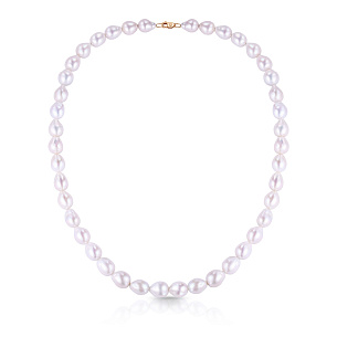 Бусы из красного золота с жемчугом