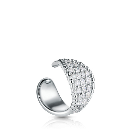 Кафф из серебра с фианитом