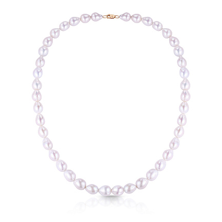 Бусы из красного золота с жемчугом