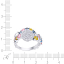 Кольцо из серебра с фианитом