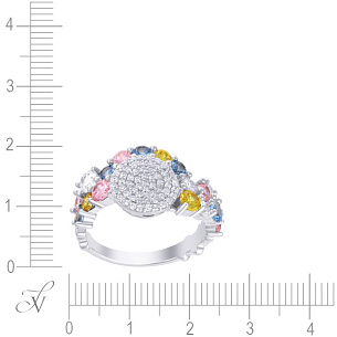 Кольцо из серебра с фианитом