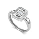 Кольцо из белого золота с бриллиантами