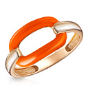 Кольцо из красного золота с эмалью