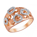 Кольцо из красного золота с бриллиантами