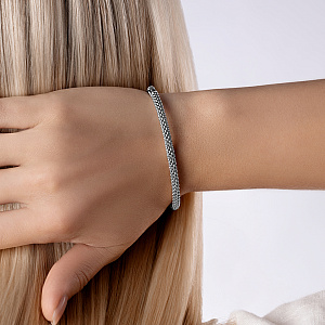 Браслет жесткий из серебра