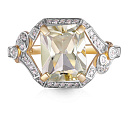 Кольцо из желтого золота с фианитом