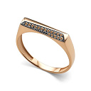 Кольцо из красного золота с бриллиантами