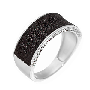 Кольцо из серебра с фианитами