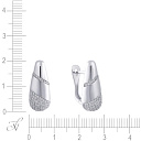 Серьги с английским замком из белого золота с бриллиантами