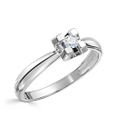 Кольцо из белого золота с бриллиантом