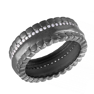 Кольцо из серебра с фианитом