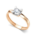 Кольцо из красного золота с бриллиантами