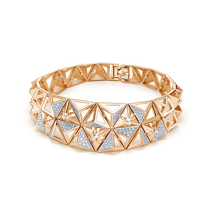 Браслет из красного золота с бриллиантами