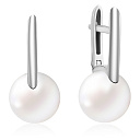 Серьги из белого золота с жемчугом