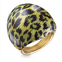 Кольцо из серебра с позолотой, эмалью