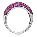 Кольцо из белого золота с рубинами