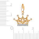 Подвеска из красного золота с фианитом