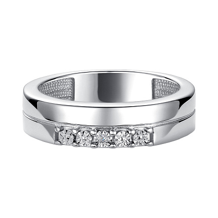 Кольцо из серебра с бриллиантом