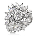 Кольцо из белого золота с бриллиантами