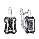 Серьги из белого золота с бриллиантами