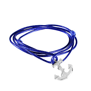 Браслет декоративный из серебра с фианитом