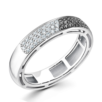 Кольцо из белого золота с бриллиантами