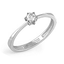 Кольцо из белого золота с бриллиантом