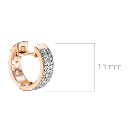 Серьги Конго из красного золота