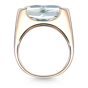 Кольцо из желтого золота с топазом