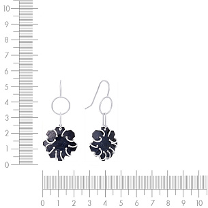 Серьги из серебра с эмалью