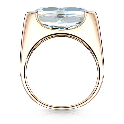 Кольцо из желтого золота с топазом