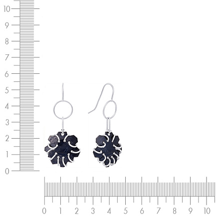 Серьги из серебра с эмалью