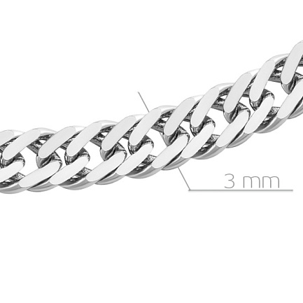 Браслет автомат из серебра, плетение двойное панцирное