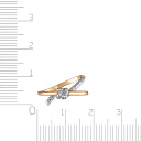 Кольцо из красного золота с фианитом