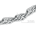 Браслет автомат из серебра, плетение тройное кордовое