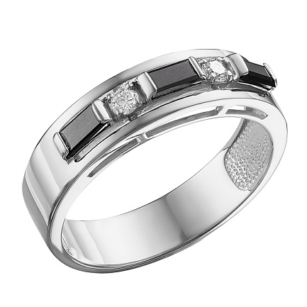 Кольцо из белого золота с бриллиантами