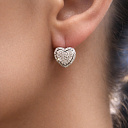 Серьги из белого золота с бриллиантами