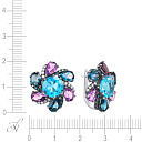 Серьги с английским замком из белого золота с бриллиантами