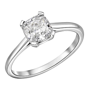 Кольцо из белого золота с бриллиантом